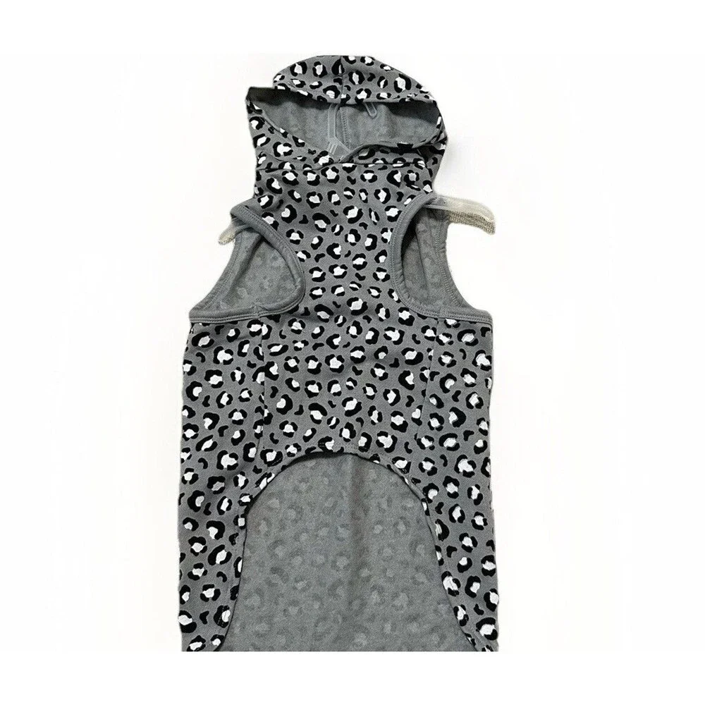 Gray Animal Print Dog Hoodie Size XL NWT Pet Puppy Holiday Gift Shirt